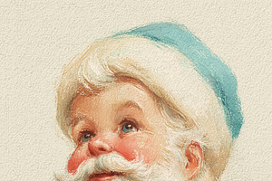 Santa Claus receiving a Christmas gift, classic holiday illustra, an Illustration by Studio ANNA