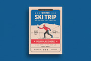 Vintage Ski Trip Flyer, a Flyer Template by VectorVactory (Thumbnail 1 of 3)