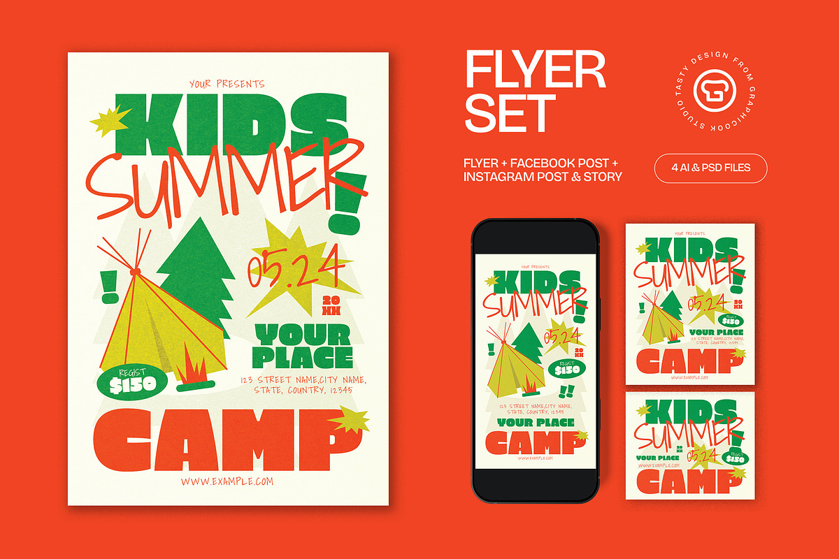 Kids Summer Camp Flyer