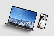 Laptop And Smartphone Mockup, an iPhone Mockup by seramoe (Thumbnail 4 of 9)
