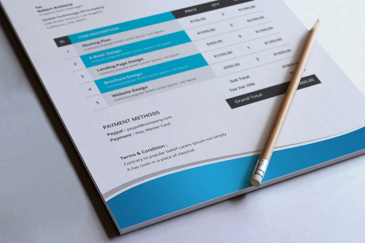 Letterhead and Invoice Bundle, a Stationery Template by DesignDevisers (Photo 15 of 19)