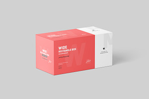 Wide Rectangle Box Packaging Mockup