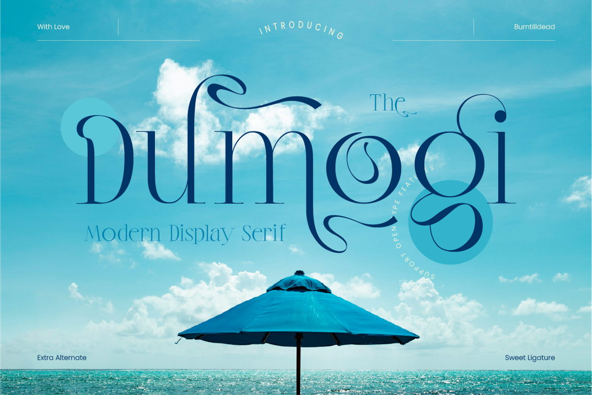 Dumogi, a Serif Font by Burntilldead (Photo 1 of 11)