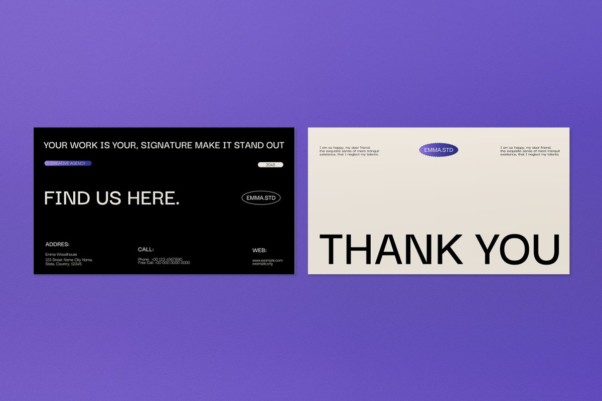 Black Cream Gradient Portfolio PPT, a Presentation Template by graphicook (Photo 4 of 4)