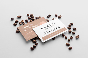 Blend Coffeehouse Branding Mockup