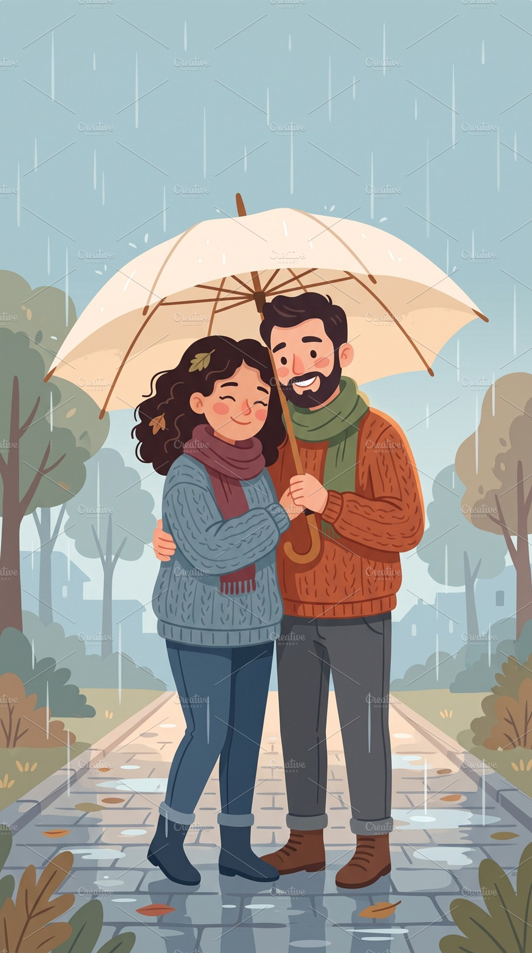 Cozy Autumn Couple Wallpaper, a Wallpaper Photo by microtasker