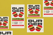 Retro Hamburger Promo Flyer Set, a Flyer Template by graphicook (Thumbnail 4 of 4)