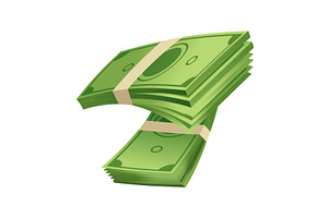 Cartoon money. Paper cash, a Finance Illustration by Things for designers