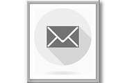 Fine Mail Flat Icon, an Outline Icon by FineArtStudio (Thumbnail 3 of 3)