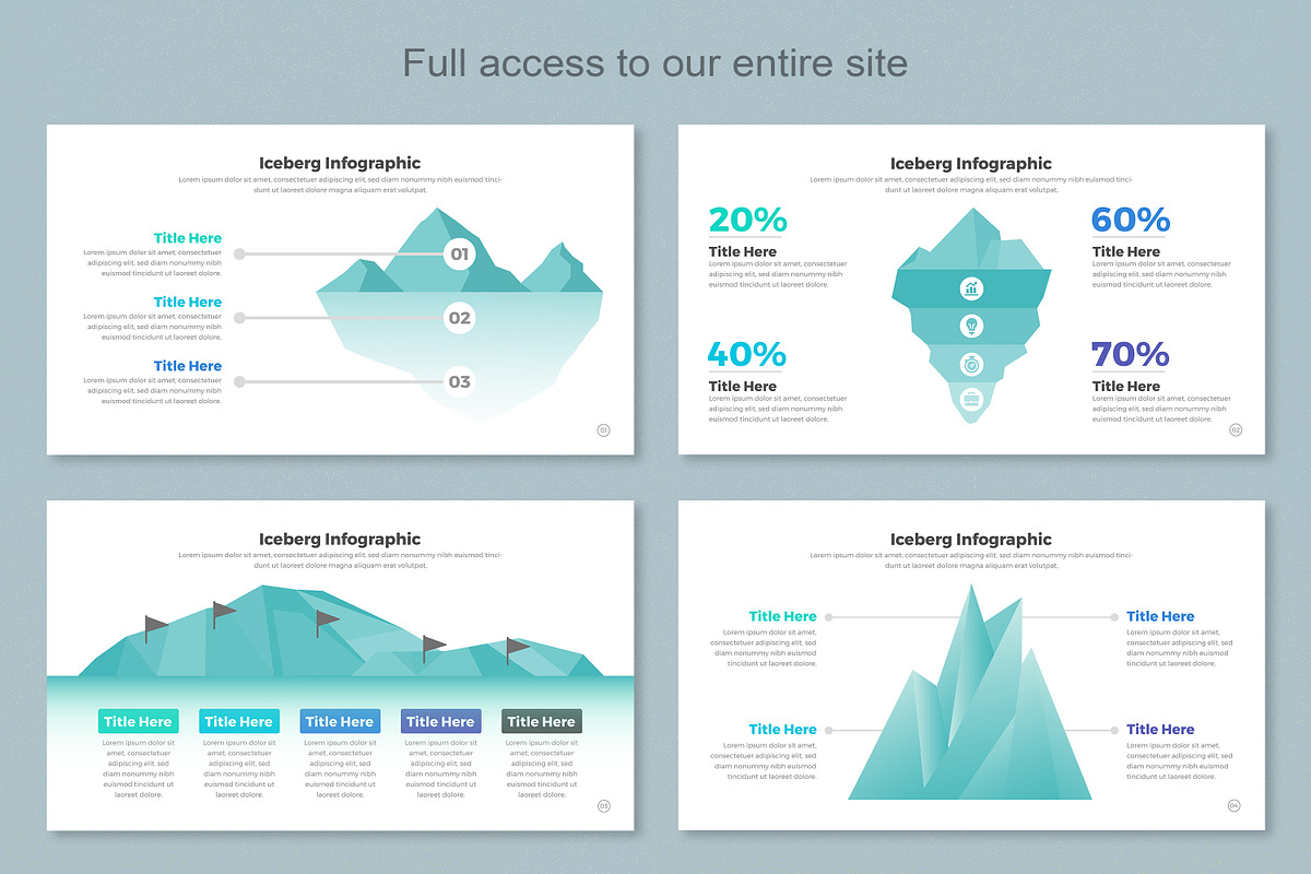 Iceberg Infographic PowerPoint, a Presentation Template by Mighty-Slide (Photo 2 of 6)