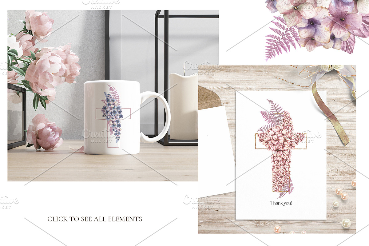 Watercolor Hydrangea Collection, a Decorative Illustration by MayaNavits (Photo 7 of 13)