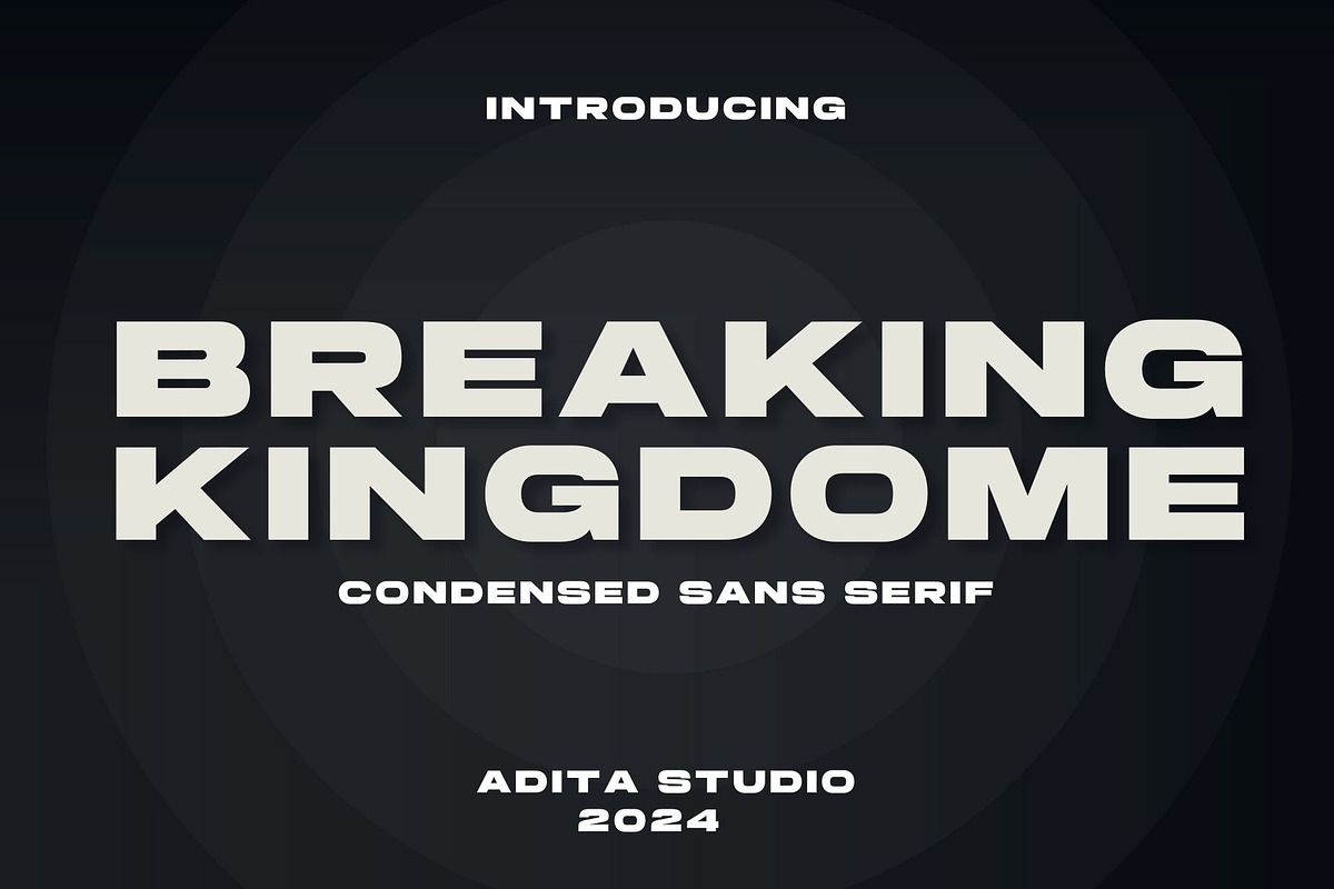 Breaking KingDome Condensed Sans, a Sans Serif Font by Aditastudios (Photo 1 of 8)