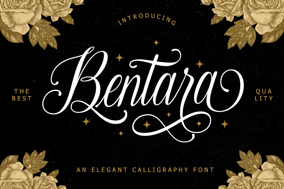 Bentara Script, a Script Font by Alpha Bento (Photo 1 of 12)