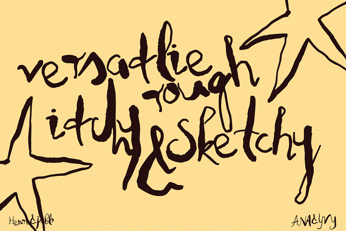 HENRI & PABLO paintbrush font, a Handwritten Font by ana & yvy (Photo 7 of 15)