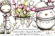 Funny Silver Mother's Day Clipart, an Illustration by Designking (Thumbnail 1 of 5)