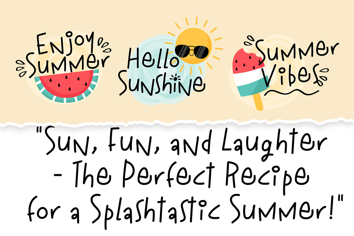 Sunshine Scribbles Font, a Script Font by Nobu Collections (Photo 6 of 9)