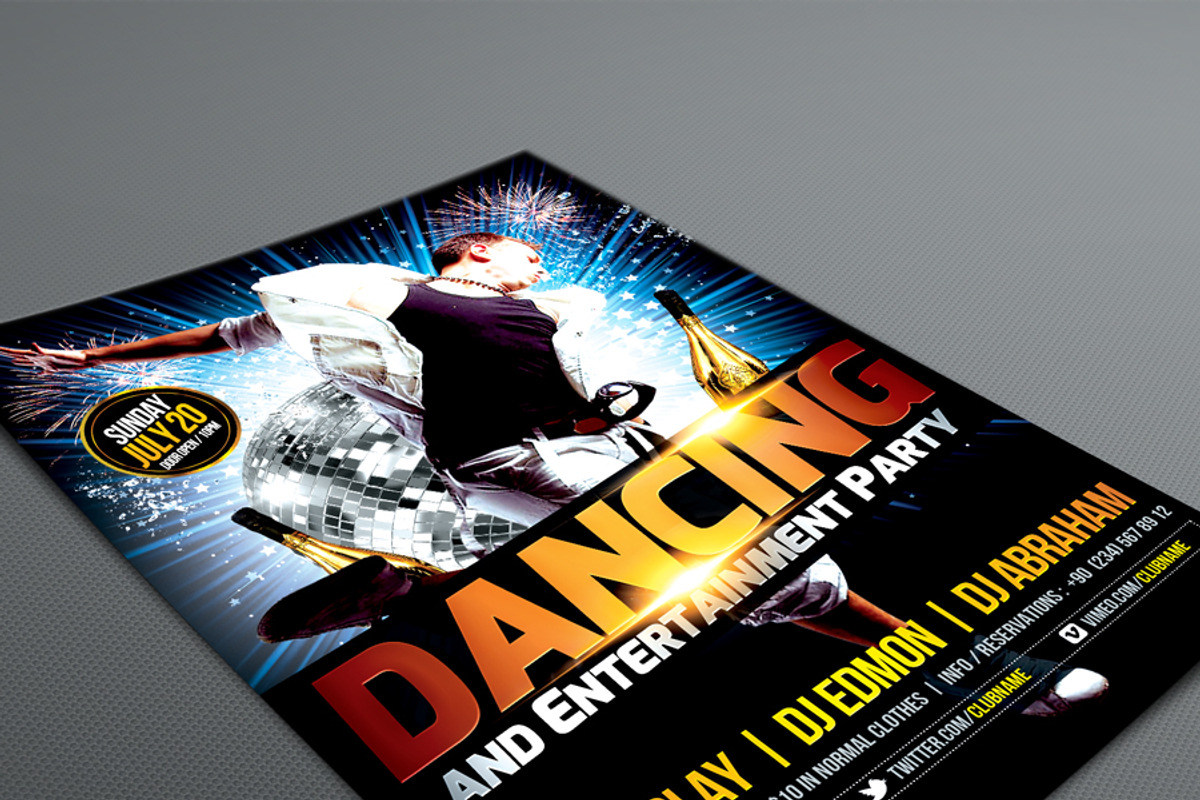Dancing Party Flyer 01, a Flyer Template by fatihakdemir (Photo 1 of 3)