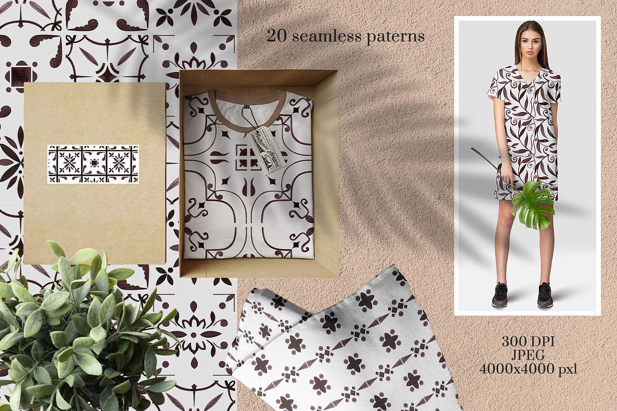 Vintage Tile Collection, a Pattern Graphic by Kate Galunga Artstore (Photo 4 of 8)