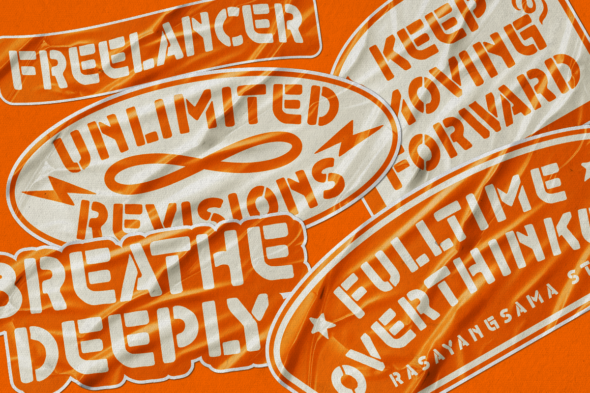 Kresahan - Hand-Drawn Stencil Font, a Sans Serif Font by RYS Design Studio (Photo 8 of 10)