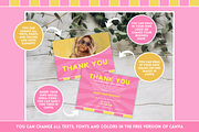 Pink Thank You Card, a Card Template by SunshineStudioBoutique (Thumbnail 8 of 10)