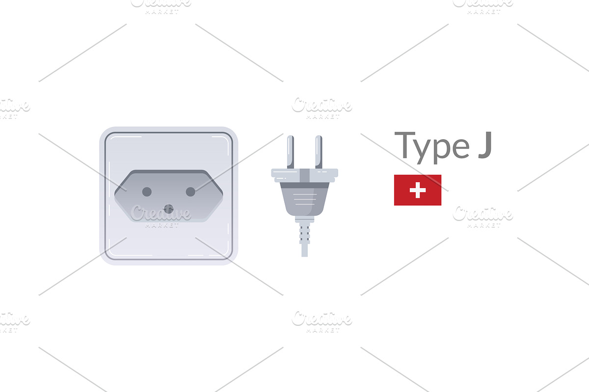 The Type J Electrical Plug and, a Technology Illustration by the8monkey