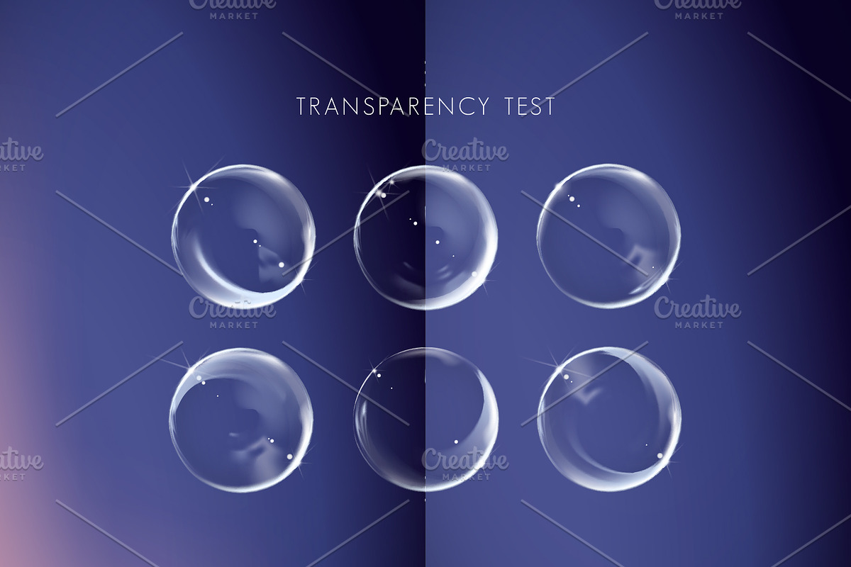 Transparent realistic soap bubbles, an Illustration by George Rod (Photo 3 of 3)