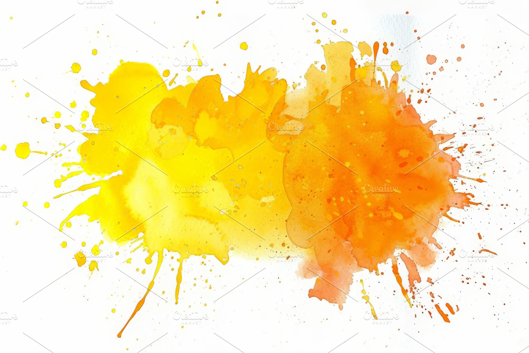 Hand painted yellow and orange water, a Background Photo by Pixeness