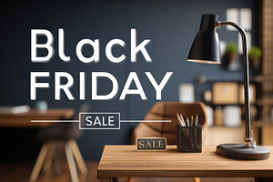 Black Friday Sale in Modern Office Setting, a Holiday Photo by AlyaAnd