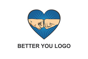 Male and female fists touch, a Person Illustration by LogosDen