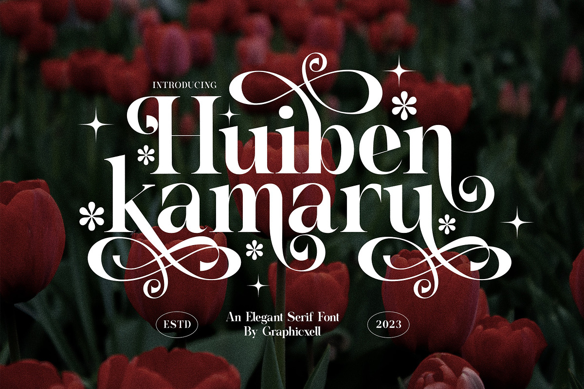 Hubein Kamaru Elegant Ligature Font, a Serif Font by Graphicxell (Photo 21 of 22)