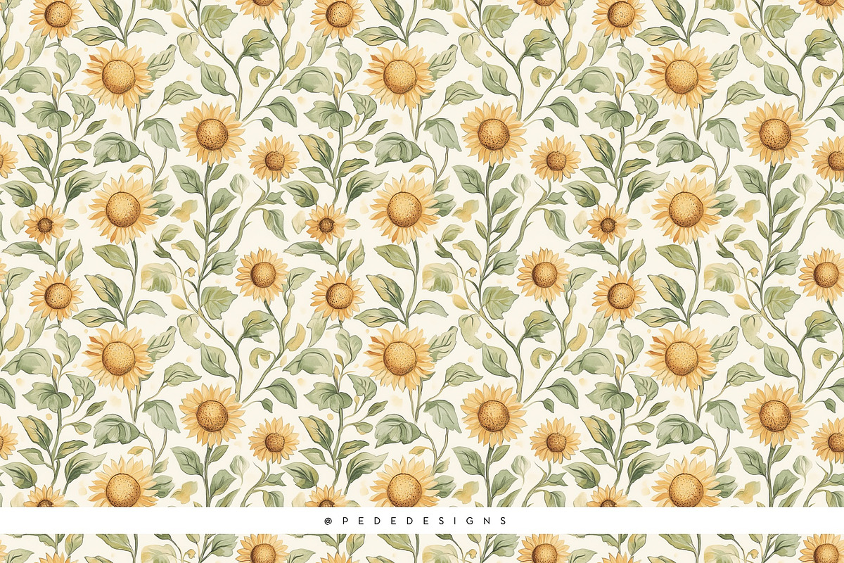 Sunflower Bliss Collection, a Decorative Illustration by PeDe Designs