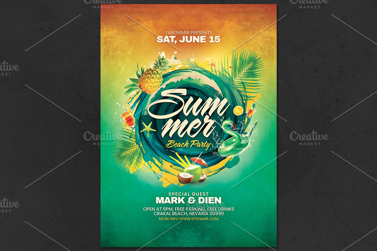 Summer Flyer Template, a Flyer Template by Tarommir (Photo 3 of 4)