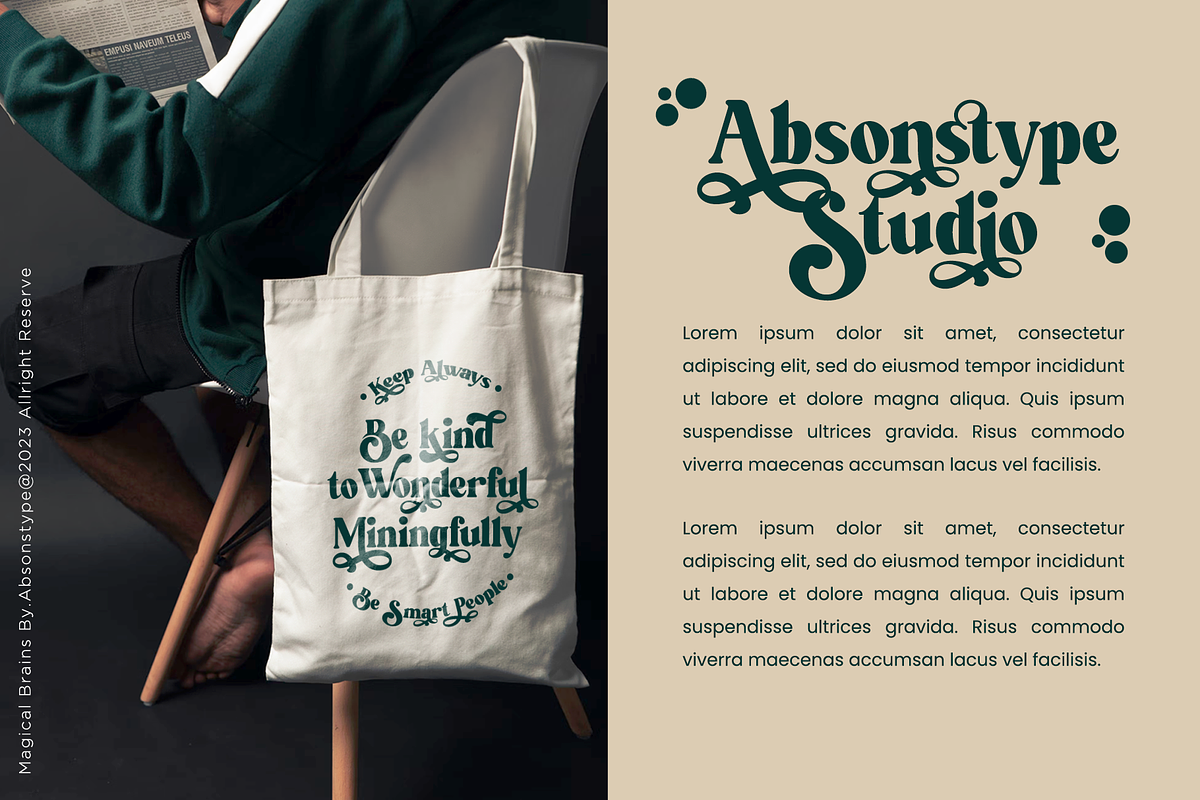 Magical Brains - Absonstype, a Serif Font by Absonstype (Photo 4 of 10)