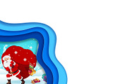 Christmas Santa with gifts bag, a Decorative Illustration by Vector Tradition (Thumbnail 2 of 3)