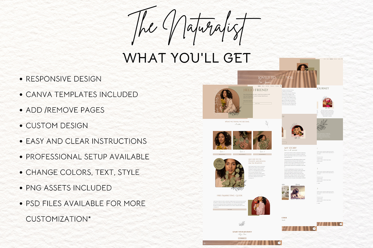 Google Sites Theme | The Naturalist, a Landing Page Template by She Designs Things (Photo 3 of 6)