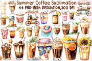 Summer Coffee Sublimation Clipart Bu, an Illustration by Sublimation Artist (Thumbnail 1 of 6)