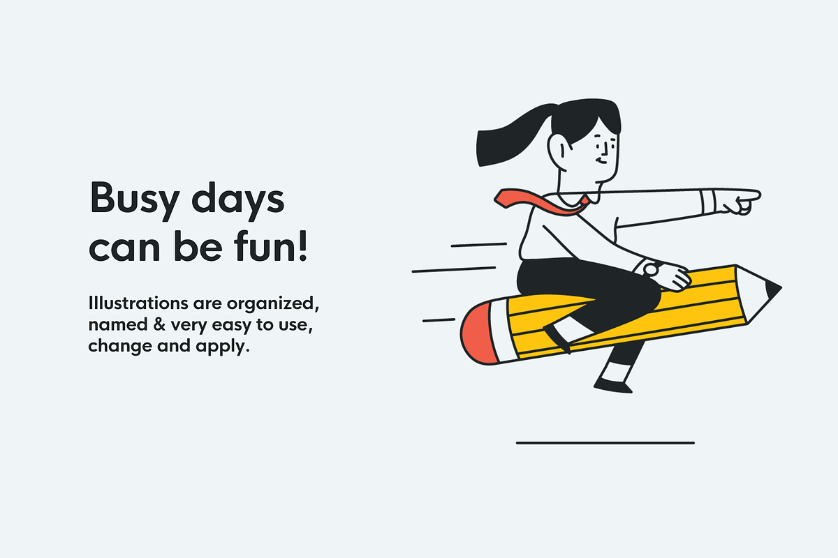 Business Pam - illustration pack, a Person Illustration by Ivan Mesaros (Photo 3 of 5)