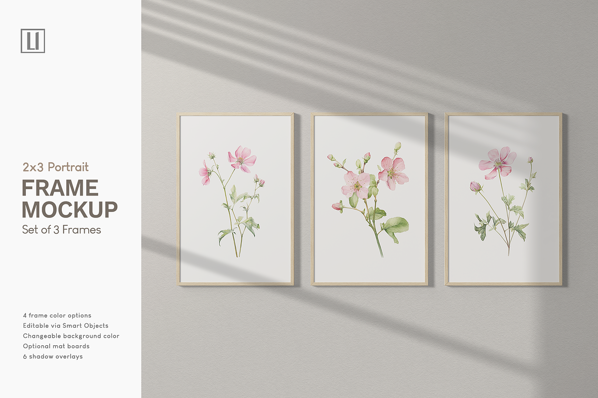 2x3 Portrait, 3 Frame Mockup, a Household Mockup by Lelu Art Design (Photo 1 of 11)