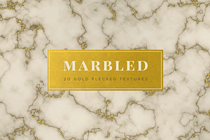 Marbled: 80 Gold Flecked Textures