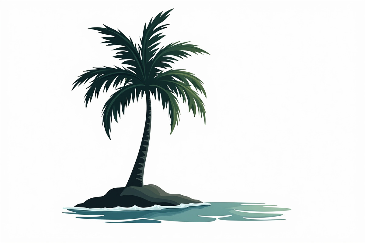 A lone palm tree standing bundle, an Illustration by Amazin_art (Photo 3 of 7)