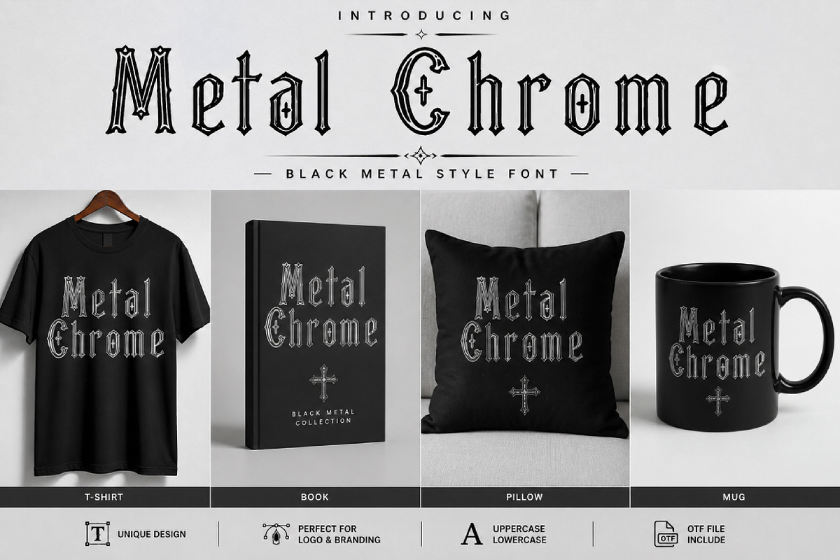 Metal Chrome – Gothic Metal Display, a Slab Serif Font by Wow Magic (Photo 3 of 4)