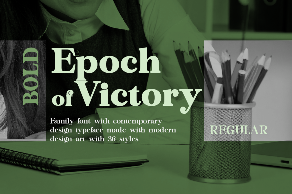 Epoch of Victory, a Serif Font by groens (Photo 2 of 7)