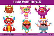 Donut Creatures- 6 Cute Monsters, a Decorative Illustration by D R A W K M A N (Thumbnail 1 of 9)