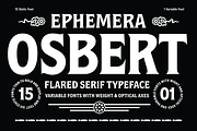 Osbert Variable Fonts, a Serif Font by Ilham Herry (Thumbnail 1 of 9)