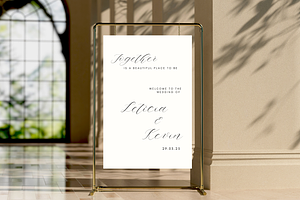 Wedding Minimalist Welcome Sign, an Invitation Template by TheSimplySereneShop