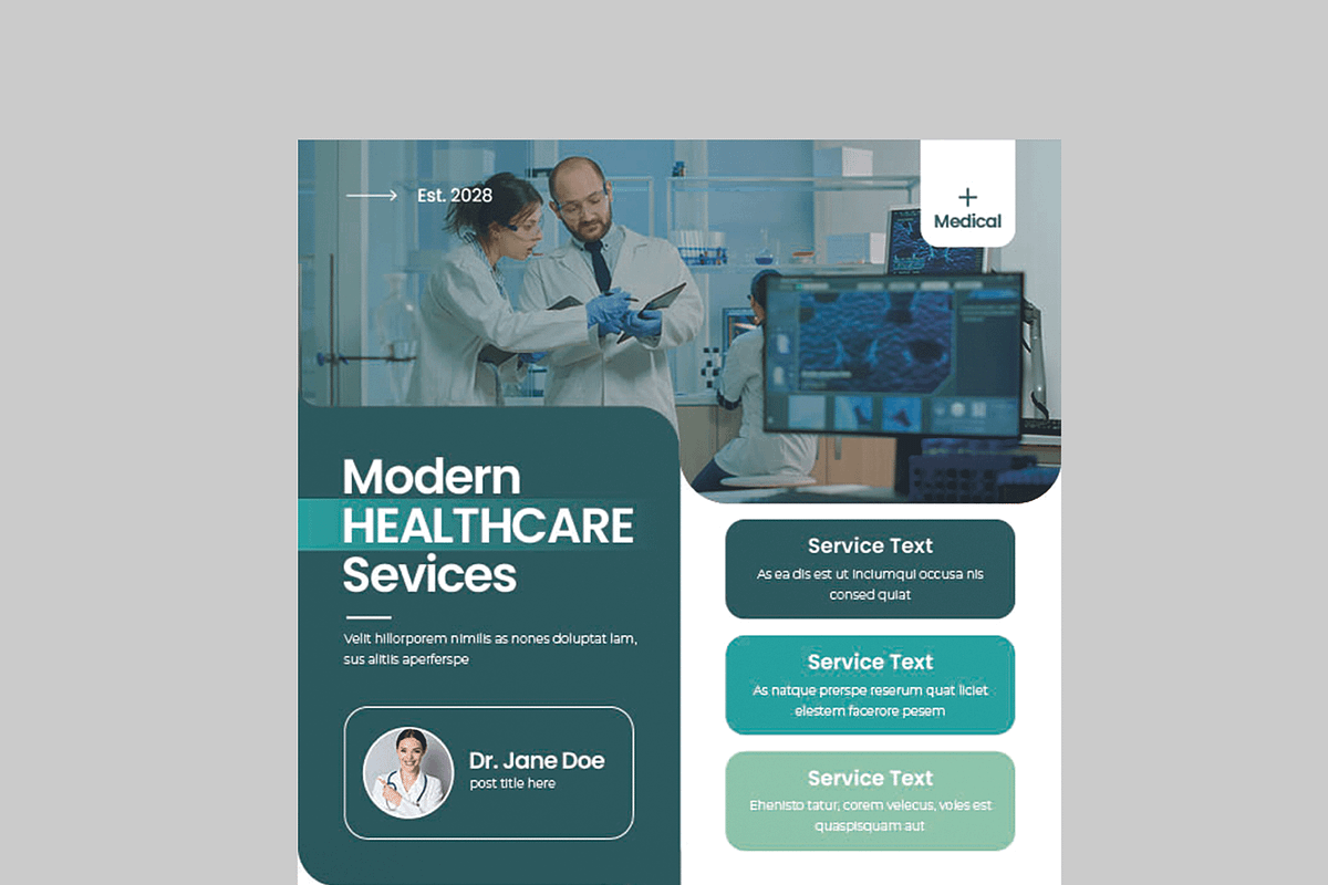 Medical Healthcare Flyer Template, a Flyer Template by MightyDesign (Photo 4 of 8)