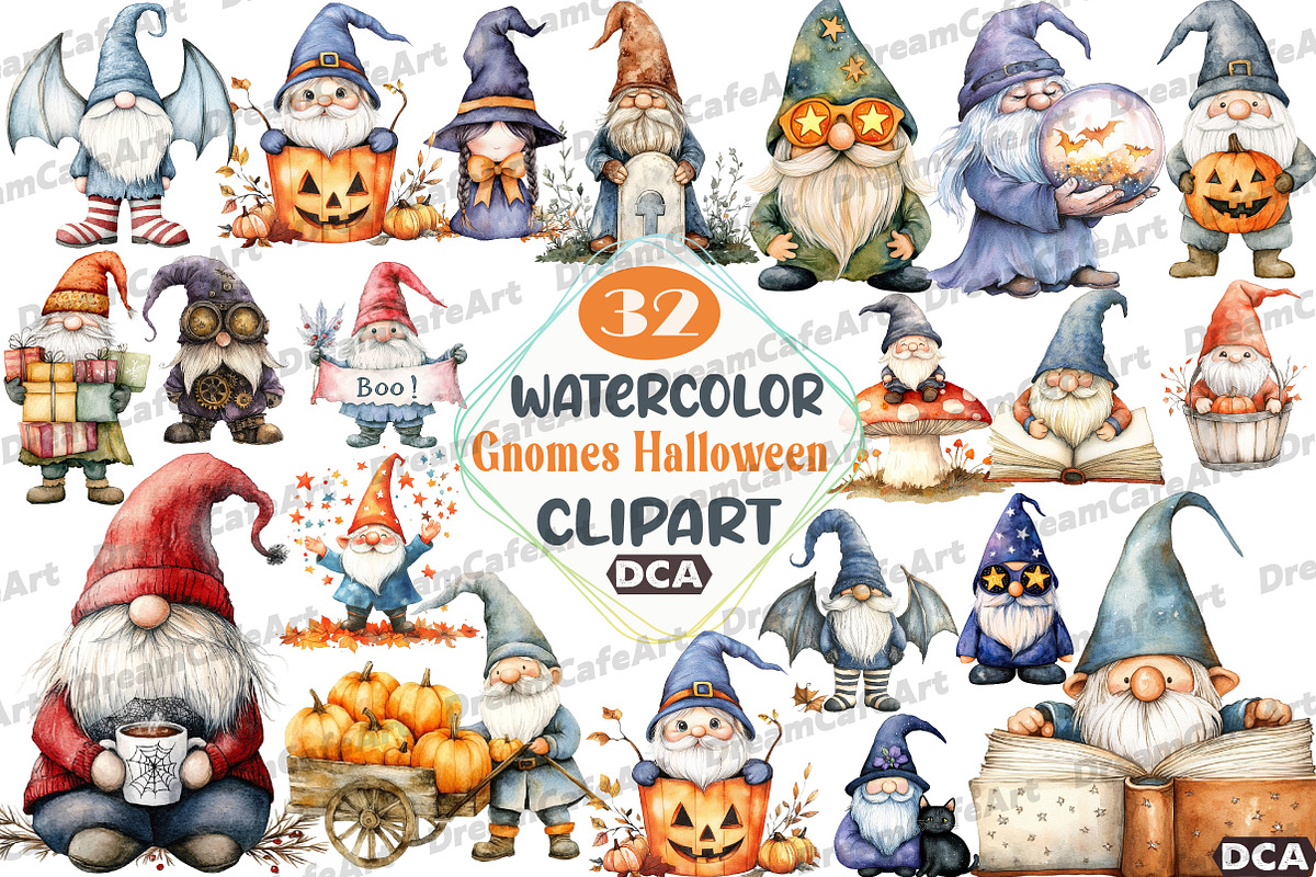 Gnomes Halloween Merry, an Illustration by DreamCafeArt (Photo 1 of 7)