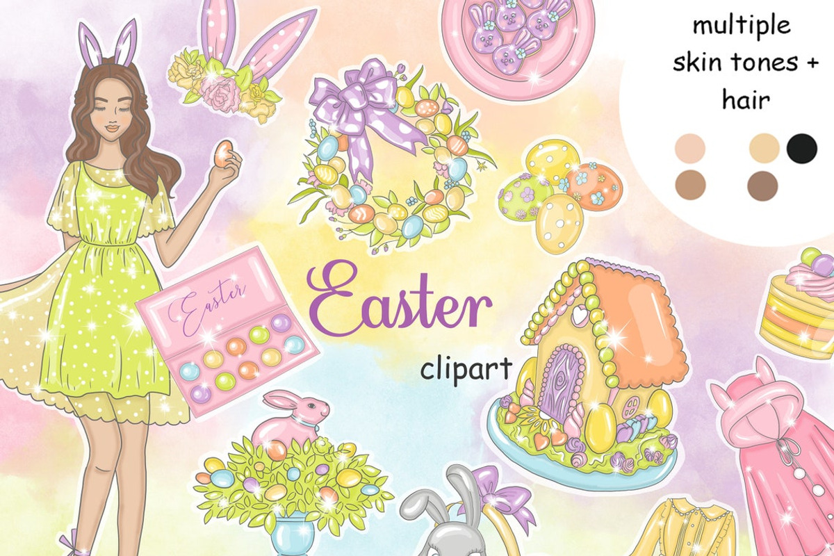 Easter Clipart, a Seasonal Illustration by GlamArtZhanna (Photo 1 of 3)
