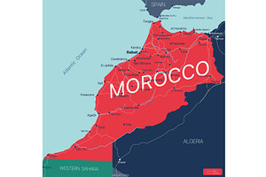 Morocco Country Detailed Editable