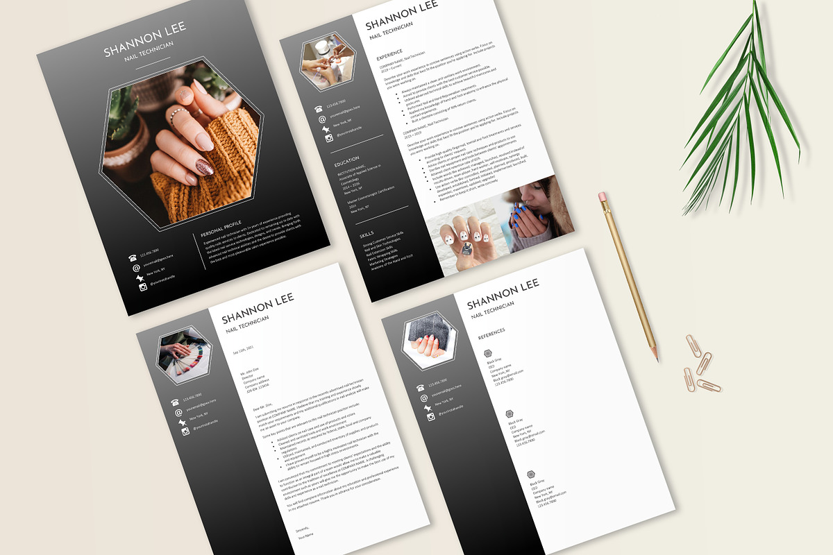 Nail Technician Resume Template, a Resume Template by Stanin Studio (Photo 7 of 10)